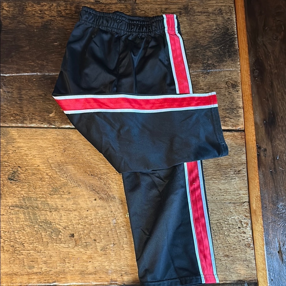 Kids Black and Red Track Pants